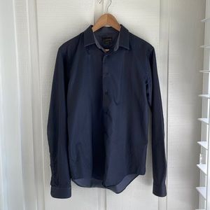 Black Tag Slim Fit Zara Men’s Navy Blue Dress Shirt medium